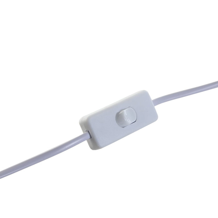 DKD Home Decor Lámpara de Sobremesa de Porcelana y Algodón Blanca DKD Home Decor Lámpara de Sobremesa de Porcelana y Algodón Blanca