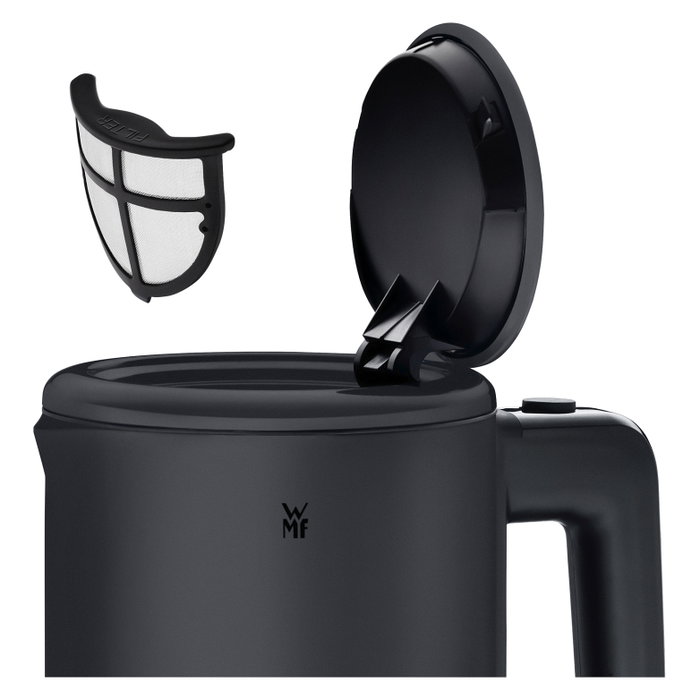 WMF KÜCHENminis 0413140071 Wasserkocher 0,8 L, 1800 W, Negro, Acero Inoxidable