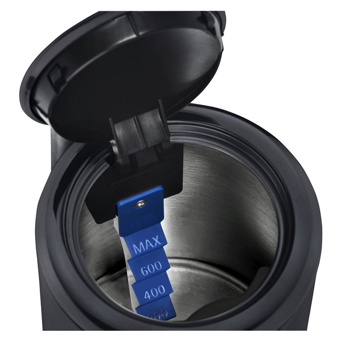 WMF KÜCHENminis 0413140071 Wasserkocher 0,8 L, 1800 W, Negro, Acero Inoxidable