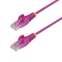 Startech.com N6PAT100CMPKS Cable de Red Ethernet Patch Cord Cat6 Slim 1m Rosa - RJ45 a RJ45 - PoE++ 100W - UTP/LSZH - 28AWG - Certificado ANSI/TIA 568-C.2