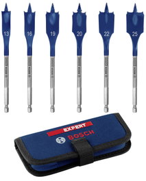 Bosch Estuche de 6 Brocas Pala para Madera de 13 a 25 mm