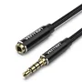 Vention Cable de Audio Estéreo Jack 3.5mm Macho a Hembra 0.5m Negro