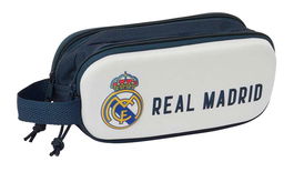 Portatodo Doble Real Madrid C.F. Blanco Azul marino 21 x 8 x 6 cm