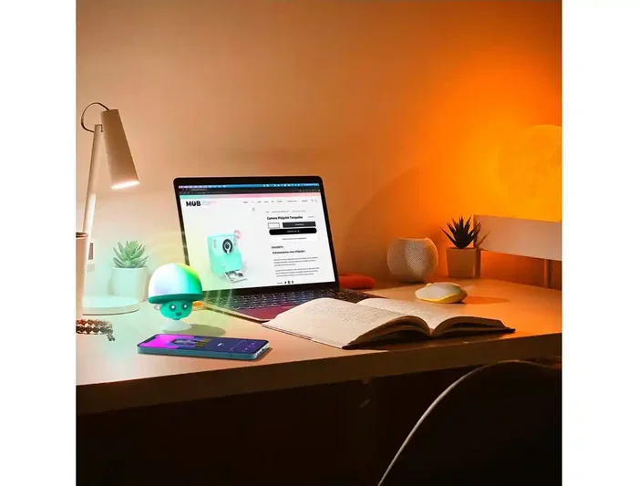 Wondee Altavoz Inalámbrico Iluminado Mega Mush con Forma de Seta y Ventosa, 3W Wondee Altavoz Inalámbrico Iluminado Mega Mush con Forma de Seta y Ventosa, 3W