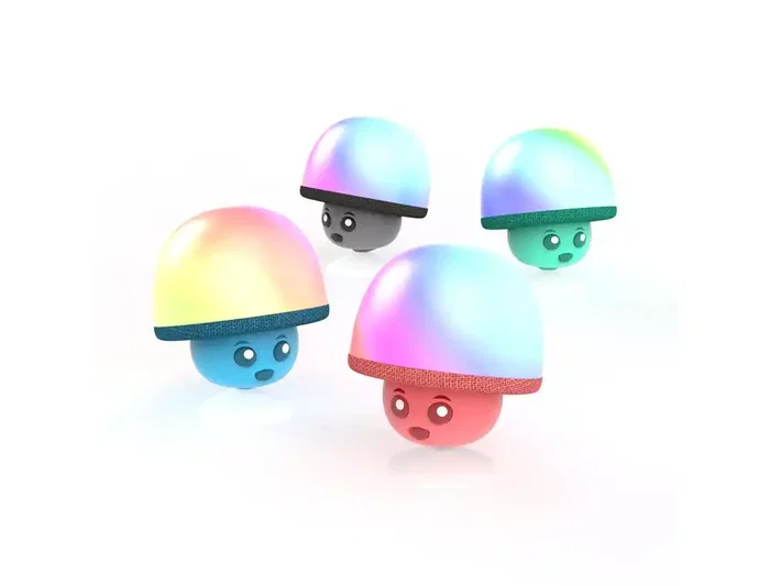 Wondee Altavoz Inalámbrico Iluminado Mega Mush con Forma de Seta y Ventosa, 3W Wondee Altavoz Inalámbrico Iluminado Mega Mush con Forma de Seta y Ventosa, 3W