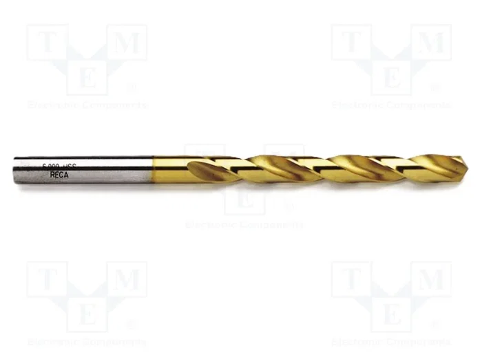 RECA Broca para metal de acero rápido HSS-TIN 6,5 mm x 101 mm RECA Broca para metal de acero rápido HSS-TIN 6,5 mm x 101 mm