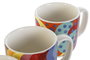DKD Home Decor Bold 2023 Set de 4 Tazas de Café Multicolor Coral Dolomita Bambú 10 x 10.5 x 13 cm (180 ml)