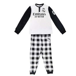Cerdá Pijama Largo Single Jersey Real Madrid M Adulto Blanco