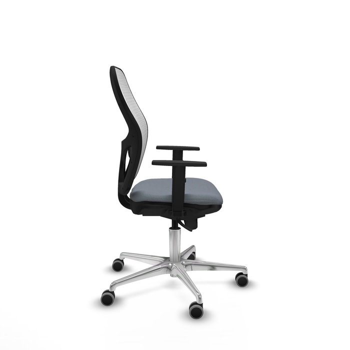 PIQUERAS Y CRESPO Silla de oficina Jorquera con mecanismo Sincro, Tela Gris y Malla Blanca