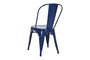 DKD Home Decor Silla de Metal Azul Apilable