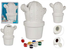 Pincello Hucha para Pintar Cactus 2 Puntas Grande 12x21x17 cm (Set de 12)