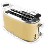 Cecotec Toast&Taste 1600 Retro Double Beige