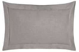 DKD Home Decor Pack de 2 Cojines de Lino Gris Claro con Flecos