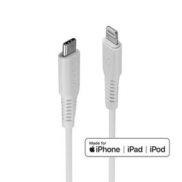 Lindy Cable USB-C a Lightning 3m Blanco, Carga Rápida y Sincronización de Datos, Certificado MFi para iPhone, iPad y iPod