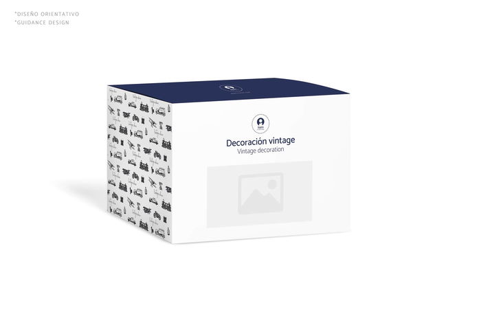 DKD Home Decor Vehiculo Bus Decoracion Vintage Azul Blanco Metal 4 Unidades 7 x 8 x 17 cm