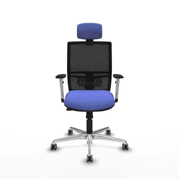 PIQUERAS Y CRESPO Silla de oficina Yunquera con mecanismo Sincro/Traslack Azul claro