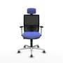 PIQUERAS Y CRESPO Silla de oficina Yunquera con mecanismo Sincro/Traslack Azul claro