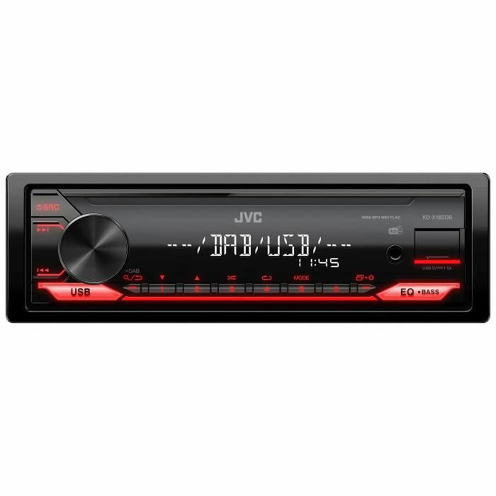 JVC KD-X182DB Autorradio de coche USB DAB+ 4x50W MOSFET Negro JVC KD-X182DB Autorradio de coche USB DAB+ 4x50W MOSFET Negro