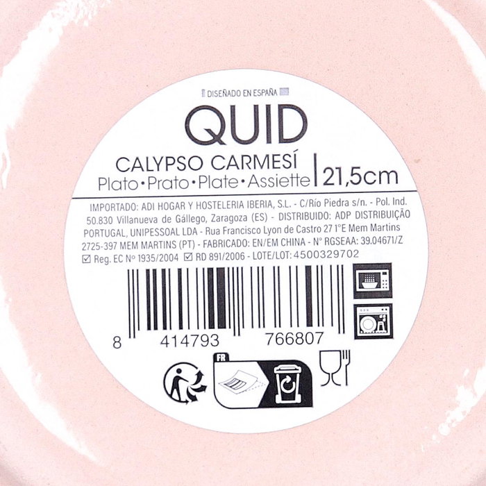 Quid Plato Hondo Cerámico Calypso 21,5 cm (12 Unidades) Blanco Quid Plato Hondo Cerámico Calypso 21,5 cm (12 Unidades) Blanco