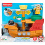 Fisher-Price Little People Bowser's Ship Barco de Juguete con Figura y Cañón, Licencia Super Mario, Juguete de Empuje +12 Meses, Referencia Jhg62