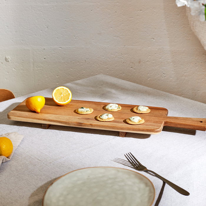 Home Deco Factory Tabla Servir Acacia Cocooning con Pies 60 cm Home Deco Factory Tabla Servir Acacia Cocooning con Pies 60 cm