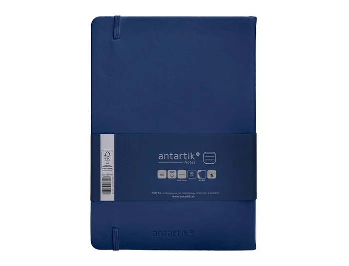 Antartik Cuaderno Antartik Notes Tapa Dura A5 Hojas Rayas Azul Marino 100 Hojas 80 gr FSC