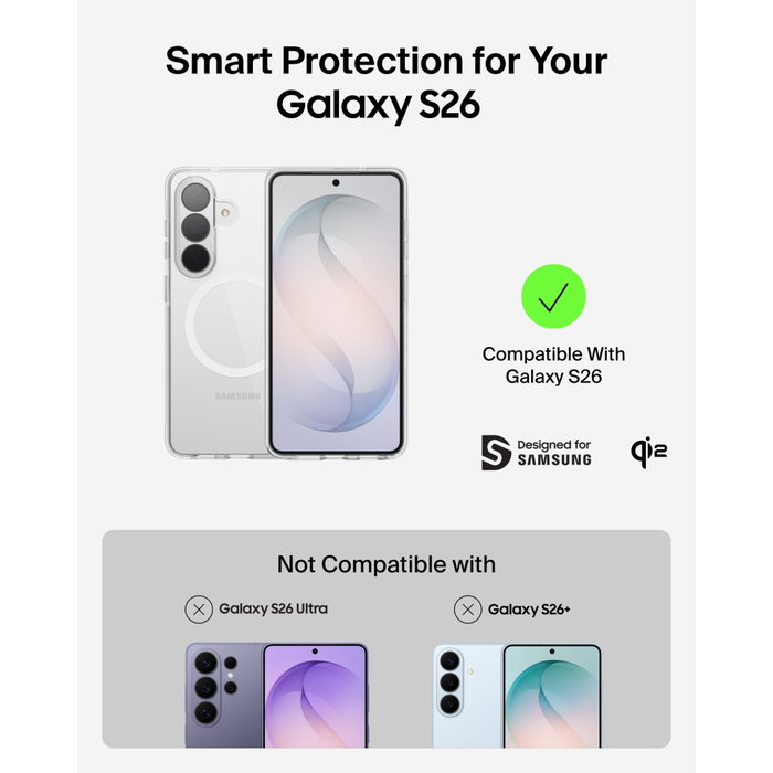 Belkin SheerForce Protect S26 Transparente para Samsung Galaxy S26 Belkin SheerForce Protect S26 Transparente para Samsung Galaxy S26