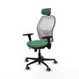 PIQUERAS Y CRESPO Silla de oficina Jorquera Verde esmeralda y Blanco