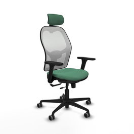 PIQUERAS Y CRESPO Silla de oficina Jorquera Verde esmeralda y Blanco