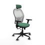 PIQUERAS Y CRESPO Silla de oficina Jorquera Verde esmeralda y Blanco