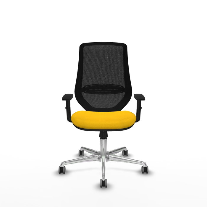 PIQUERAS Y CRESPO Silla de oficina Mardos con mecanismo Sincro, Amarillo/Negro PIQUERAS Y CRESPO Silla de oficina Mardos con mecanismo Sincro, Amarillo/Negro