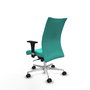 PIQUERAS Y CRESPO Silla Albacete Confidente Turquesa con Mecanismo Sincro y Base de Aluminio