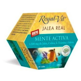 DIETISA Jalea Real Royal Vit Mente Activa 20Viales para Funcionamiento del Sistema Nervioso y Rendimiento Intelectual