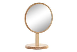 DKD Home Decor Espejo Natural Hevea Rubberwood 2 Unidades 15 x 12 x 22.5 cm