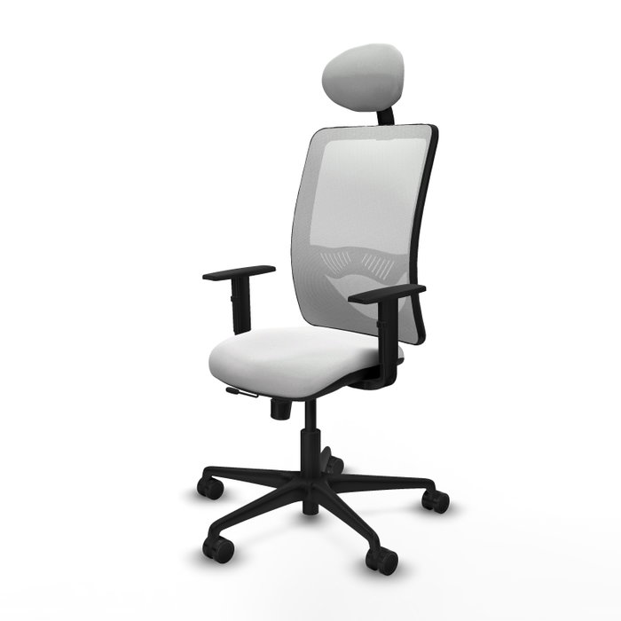 PIQUERAS Y CRESPO Silla de oficina Zulema Blanca con mecanismo Sincro/Traslack