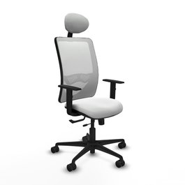 PIQUERAS Y CRESPO Silla de oficina Zulema Blanca con mecanismo Sincro/Traslack