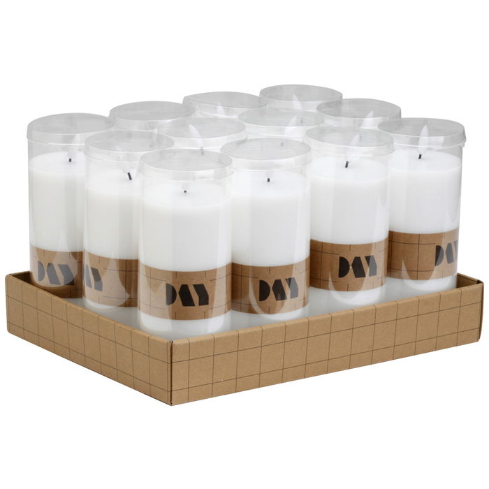 Day Vela Led 3D Luz Blanca Cálida con Temporizador Diámetro 7.5 cm Altura 15 cm