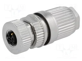 HARTING Conector M12 hembra 5 pines recto IP67 63V