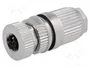 HARTING Conector M12 hembra 5 pines recto IP67 63V