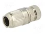 HARTING Conector M12 hembra 5 pines recto IP67 63V