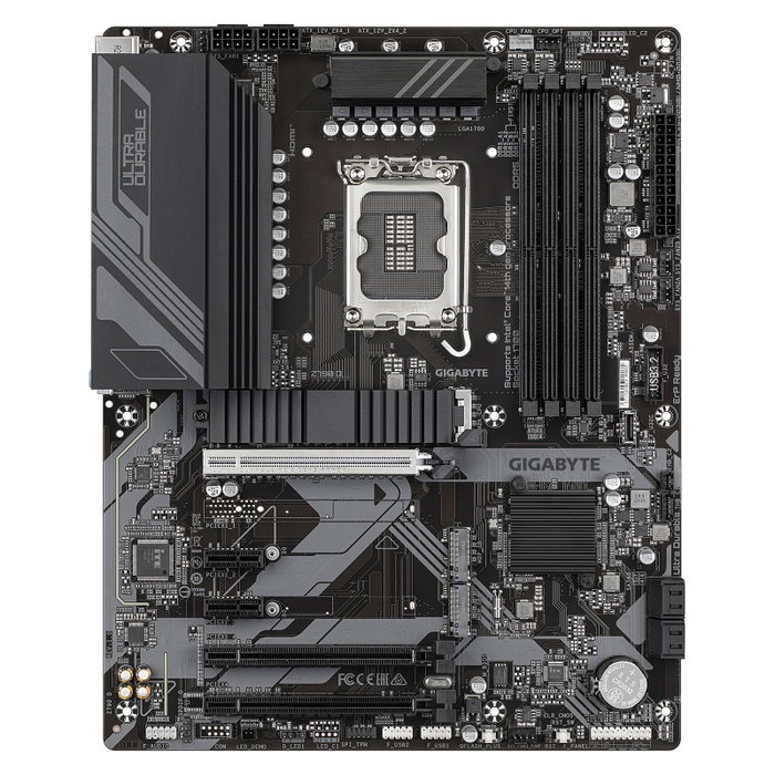 Gigabyte Placa Base GA-Z790 D ATX, Chipset Intel Z790, Socket LGA 1700 para Intel Core de 14a Generacion, 4x Ranuras DDR5 hasta 7600 MHz, 3x M.2 PCIe 4.0, LAN 2.5GbE, Realtek ALC897