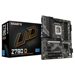 Gigabyte Placa Base GA-Z790 D ATX, Chipset Intel Z790, Socket LGA 1700 para Intel Core de 14a Generacion, 4x Ranuras DDR5 hasta 7600 MHz, 3x M.2 PCIe 4.0, LAN 2.5GbE, Realtek ALC897
