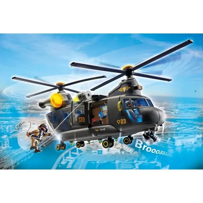 Playmobil 71149 Helicóptero de Transporte de Fuerzas Especiales - Oficiales de Policía - Unidad Élite - City Action