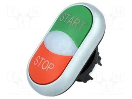 EATON ELECTRIC Interruptor Doble 22mm Rojo/Verde Plano