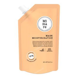 Mimare Mascarilla Hidratante Para Todo Tipo de Cabellos 480ml con Agua de Pepino y Aceite de Lino