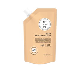 Mimare Mascarilla Hidratante Para Todo Tipo de Cabellos 480ml con Agua de Pepino y Aceite de Lino