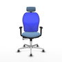 PIQUERAS Y CRESPO Silla de oficina Jorquera con mecanismo Sincro/Traslack Azul