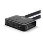 LINDY 42346 KVM Switch 2 Puertos DisplayPort 1.2 con Cable USB-C, 4K Ultra HD (3840 x 2160), Control para 2 Ordenadores, Negro