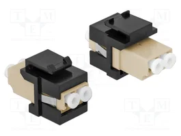DeLOCK Módulo Keystone LC Duplex hembra a LC Duplex hembra beige/negro