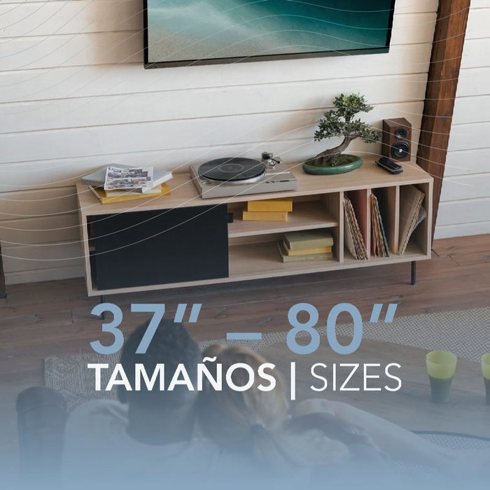 Daewoo Soporte de TV fijo para 37 a 80 pulgadas con inclinacion de 8 grados, capacidad 45 kg